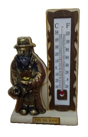 Żyd stojący z termometrem 16 x 10 cm - nr.80 Żyd stojący z termometrem 16 x 10 cm - nr.80