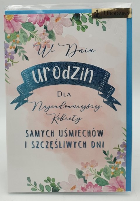 Karnet B6 urodzinowy DLA NAJCUDOWNIEJSZEJ KOBIETY 016 Karnet B6 urodzinowy DLA NAJCUDOWNIEJSZEJ KOBIETY 016