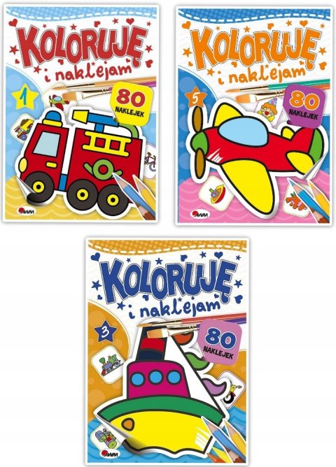 Koloruję i naklejam + 80 naklejek Koloruję i naklejam + 80 naklejek