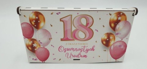 Pudełko mini drewno 18-nastka nr12 Pudełko mini drewno 18-nastka nr12