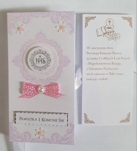 Pudełko mini pion różowe KOMUNIA ŚWIĘTA Pudełko mini pion różowe KOMUNIA ŚWIĘTA