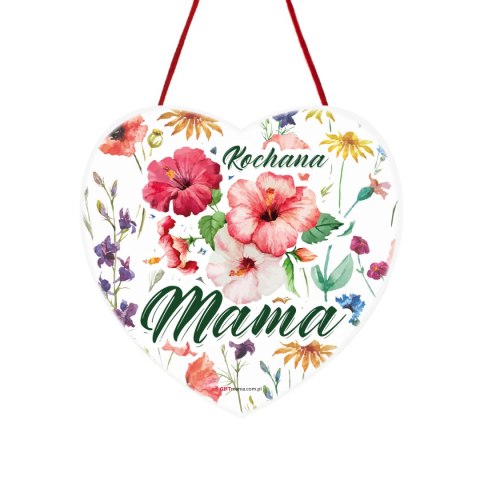 Drewniana tabliczka serce wzbogacona lakierem UV z napisem "Kochana Mama" Drewniana tabliczka serce wzbogacona lakierem UV z napisem "Kochana Mama"