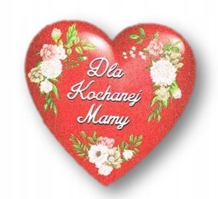 Magnes serce dla Kochanej Mamy 6,5 x 6,5 cm Magnes serce dla Kochanej Mamy 6,5 x 6,5 cm