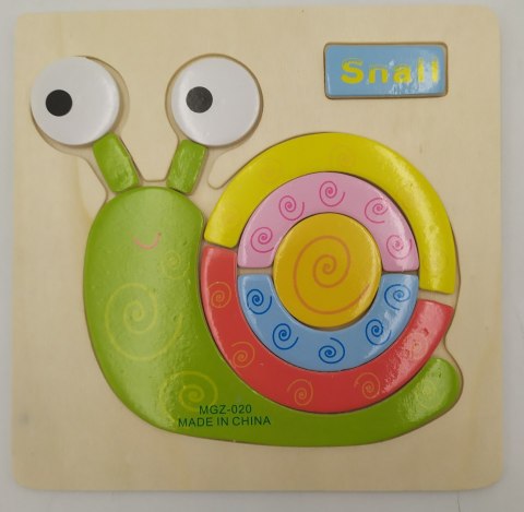 Puzzle drewniane j.angielski ŚLIMAK Puzzle drewniane j.angielski ŚLIMAK