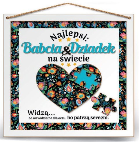 Ramka 22x22cm puzzle 3D Najlepsza Babcia i najlepszy Dziadek na świecie Ramka 22x22cm puzzle 3D Najlepsza Babcia i najlepszy Dziadek na świecie