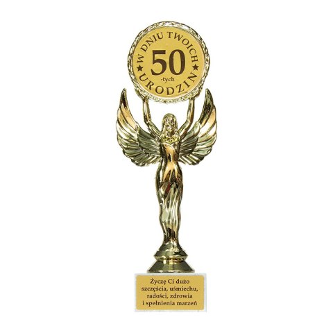 Statuetka 'W dniu Twoich 50-tych urodzin'' DIL-P-VIC-50 URODZIN Statuetka 'W dniu Twoich 50-tych urodzin'' DIL-P-VIC-50 URODZIN