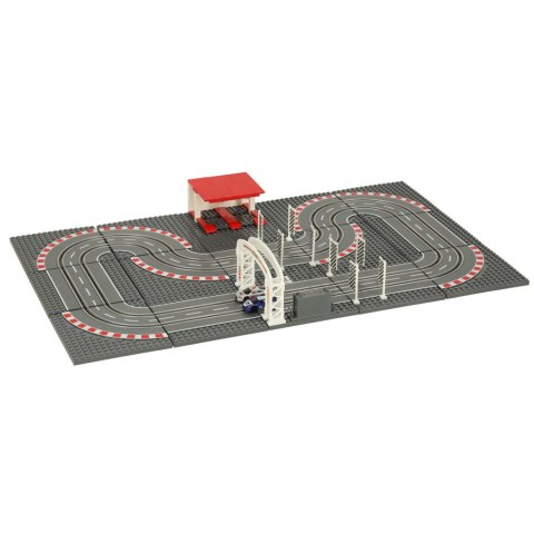 Tor samochodowy wyścigowy policyjny elektryczny + 2 auta klocki konstrukcyjne GD-02 Tor samochodowy wyścigowy policyjny elektryczny + 2 auta klocki konstrukcyjne GD-02