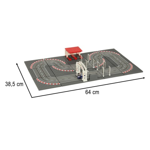 Tor samochodowy wyścigowy policyjny elektryczny + 2 auta klocki konstrukcyjne GD-02 Tor samochodowy wyścigowy policyjny elektryczny + 2 auta klocki konstrukcyjne GD-02