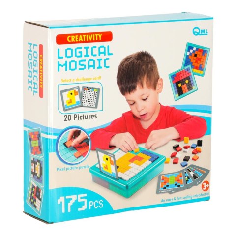 Układanka kreatywna logiczna klocki puzzle mozaika 175 elementów Układanka kreatywna logiczna klocki puzzle mozaika 175 elementów