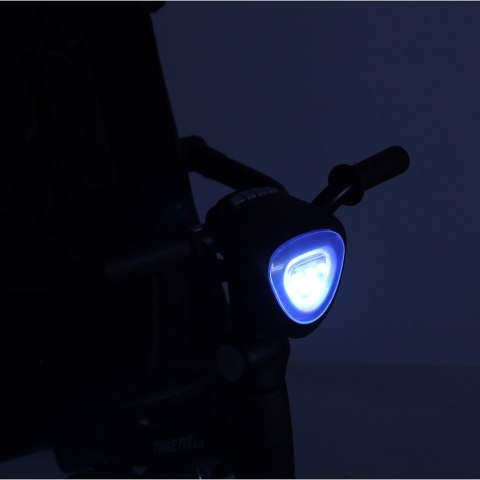 Rowerek trójkołowy TRIKE FIX Elite 2w1 z daszkiem obracany regulowany spacerówka prowadnik pasy czarny Rowerek trójkołowy TRIKE FIX Elite 2w1 z daszkiem obracany regulowany spacerówka prowadnik pasy czarny