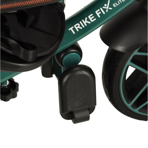 Rowerek trójkołowy TRIKE FIX Elite 2w1 z daszkiem obracany regulowany spacerówka prowadnik pasy zielony Rowerek trójkołowy TRIKE FIX Elite 2w1 z daszkiem obracany regulowany spacerówka prowadnik pasy zielony