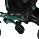 Rowerek trójkołowy TRIKE FIX Elite 2w1 z daszkiem obracany regulowany spacerówka prowadnik pasy zielony