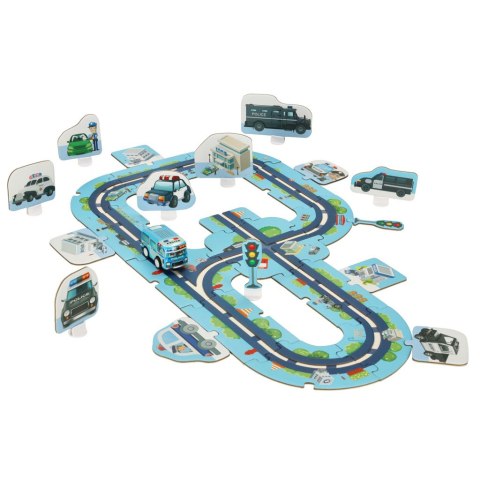 Tor samochodowy puzzle policja pojazdy miasto 47 elementów Tor samochodowy puzzle policja pojazdy miasto 47 elementów