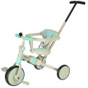 Rowerek trójkołowy TRIKE FIX V4 rower biegowy 6w1 daszek prowadnik pasy niebieski szary