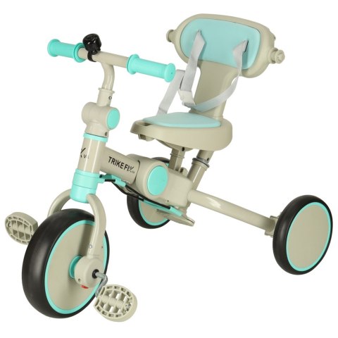 Rowerek trójkołowy TRIKE FIX V4 rower biegowy 6w1 daszek prowadnik pasy niebieski szary Rowerek trójkołowy TRIKE FIX V4 rower biegowy 6w1 daszek prowadnik pasy niebieski szary