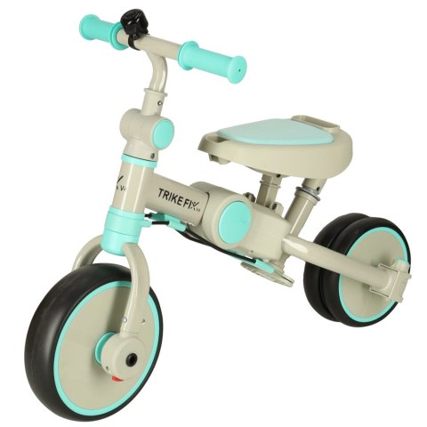 Rowerek trójkołowy TRIKE FIX V4 rower biegowy 6w1 daszek prowadnik pasy niebieski szary Rowerek trójkołowy TRIKE FIX V4 rower biegowy 6w1 daszek prowadnik pasy niebieski szary