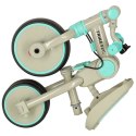 Rowerek trójkołowy TRIKE FIX V4 rower biegowy 6w1 daszek prowadnik pasy niebieski szary