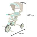 Rowerek trójkołowy TRIKE FIX V4 rower biegowy 6w1 daszek prowadnik pasy niebieski szary