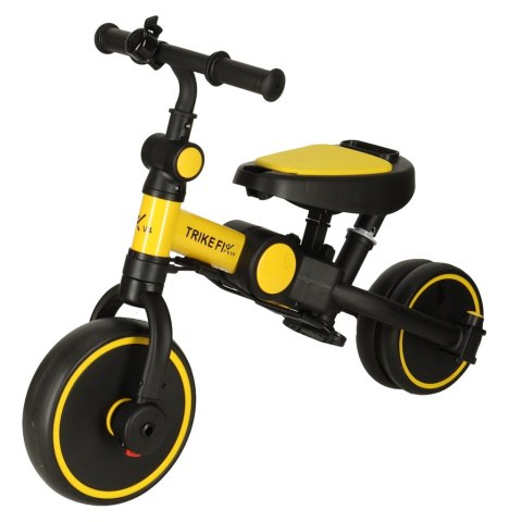 Rowerek trójkołowy TRIKE FIX V4 rower biegowy 6w1 daszek prowadnik pasy żółty czarny Rowerek trójkołowy TRIKE FIX V4 rower biegowy 6w1 daszek prowadnik pasy żółty czarny