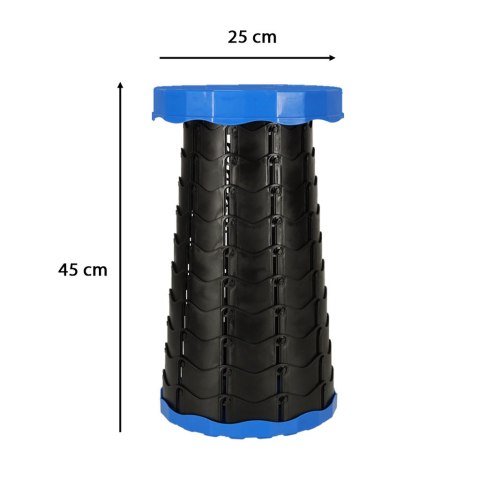 Krzesło składane taboret teleskopowy turystyczny przenośny niebieski 200kg Krzesło składane taboret teleskopowy turystyczny przenośny niebieski 200kg