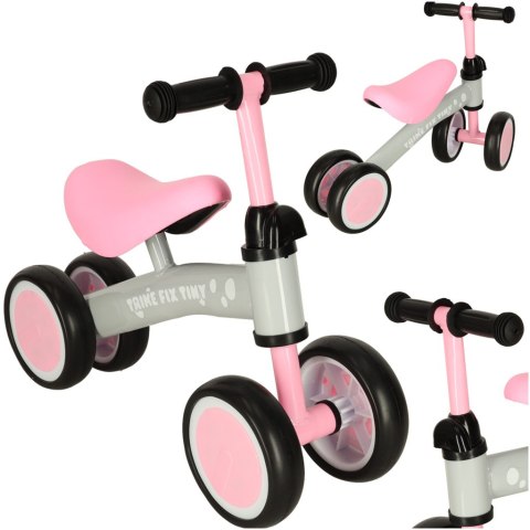 Rowerek biegowy Trike Fix Tiny jeździk chodzik 4 koła regulacja kierownicy różowy Rowerek biegowy Trike Fix Tiny jeździk chodzik 4 koła regulacja kierownicy różowy