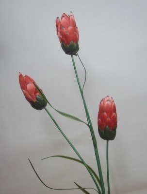Kwiat sztuczny karczoch 3 pąki 100cm Kwiat sztuczny karczoch 3 pąki 100cm