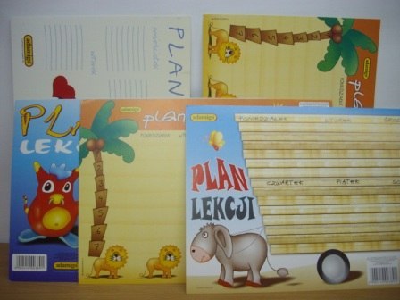 Plan lekcji 5szt / A4-KARTON Plan lekcji 5szt / A4-KARTON