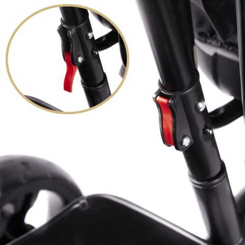 Rowerek trójkołowy Trike Fix Lite 3w1 z daszkiem obracany regulowany spacerówka prowadnik pasy granatowy Rowerek trójkołowy Trike Fix Lite 3w1 z daszkiem obracany regulowany spacerówka prowadnik pasy granatowy