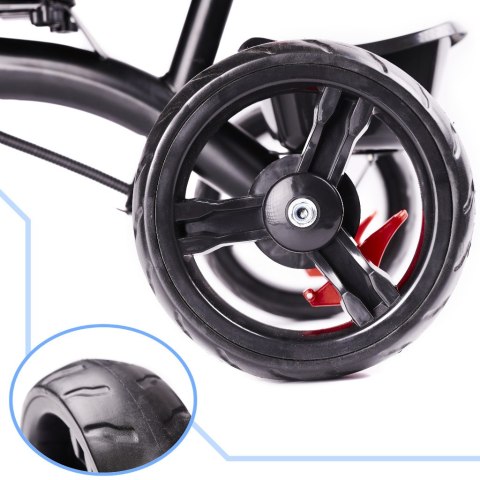 Rowerek trójkołowy Trike Fix Lite 3w1 z daszkiem obracany regulowany spacerówka prowadnik pasy szary Rowerek trójkołowy Trike Fix Lite 3w1 z daszkiem obracany regulowany spacerówka prowadnik pasy szary