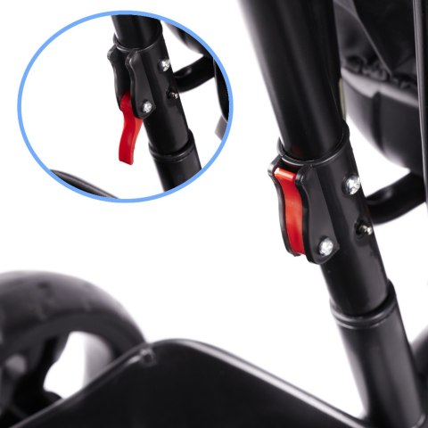 Rowerek trójkołowy Trike Fix Lite 3w1 z daszkiem obracany regulowany spacerówka prowadnik pasy szary Rowerek trójkołowy Trike Fix Lite 3w1 z daszkiem obracany regulowany spacerówka prowadnik pasy szary