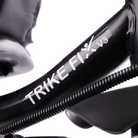 Rowerek trójkołowy Trike Fix Lite 3w1 z daszkiem obracany regulowany spacerówka prowadnik pasy szary Rowerek trójkołowy Trike Fix Lite 3w1 z daszkiem obracany regulowany spacerówka prowadnik pasy szary