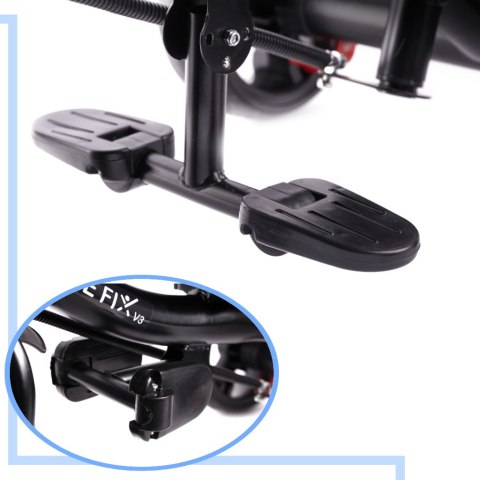 Rowerek trójkołowy Trike Fix Lite 3w1 z daszkiem obracany regulowany spacerówka prowadnik pasy szary Rowerek trójkołowy Trike Fix Lite 3w1 z daszkiem obracany regulowany spacerówka prowadnik pasy szary