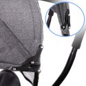 Rowerek trójkołowy Trike Fix Lite 3w1 z daszkiem obracany regulowany spacerówka prowadnik pasy szary