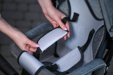 Rowerek Trójkołowy Trike Fix 3w1 z daszkiem obracany regulowany spacerówka prowadnik pasy V3 szary Rowerek Trójkołowy Trike Fix 3w1 z daszkiem obracany regulowany spacerówka prowadnik pasy V3 szary