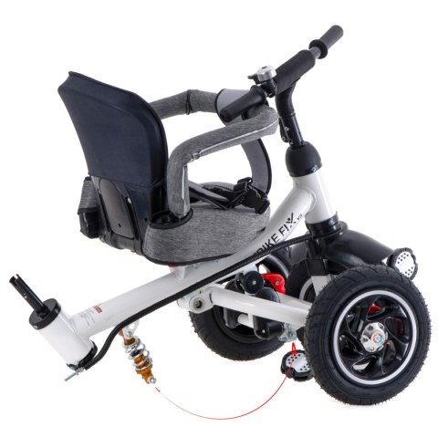 Rowerek Trójkołowy Trike Fix 3w1 z daszkiem obracany regulowany spacerówka prowadnik pasy V3 szary Rowerek Trójkołowy Trike Fix 3w1 z daszkiem obracany regulowany spacerówka prowadnik pasy V3 szary