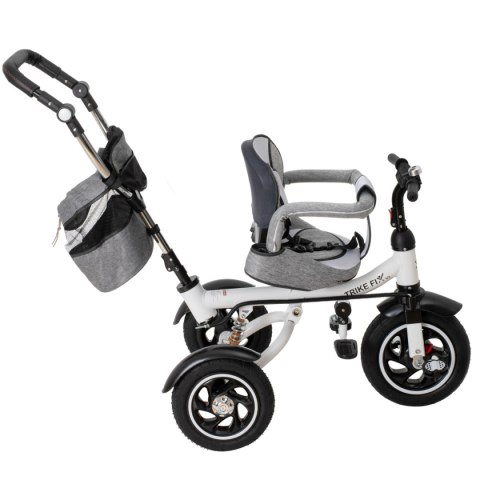Rowerek Trójkołowy Trike Fix 3w1 z daszkiem obracany regulowany spacerówka prowadnik pasy V3 szary Rowerek Trójkołowy Trike Fix 3w1 z daszkiem obracany regulowany spacerówka prowadnik pasy V3 szary