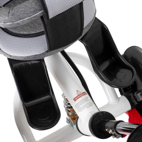 Rowerek Trójkołowy Trike Fix 3w1 z daszkiem obracany regulowany spacerówka prowadnik pasy V3 szary Rowerek Trójkołowy Trike Fix 3w1 z daszkiem obracany regulowany spacerówka prowadnik pasy V3 szary