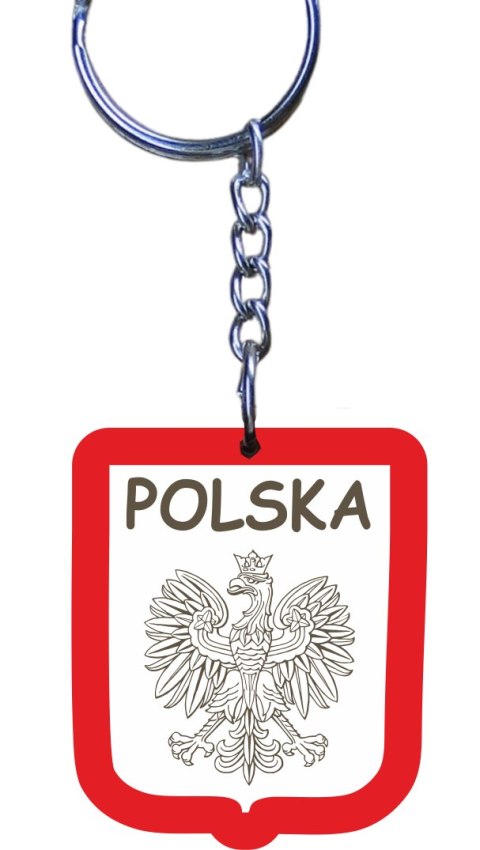 Brelok drewniany 5 szt. Polska 4 cm. Brelok drewniany 5 szt. Polska 4 cm.