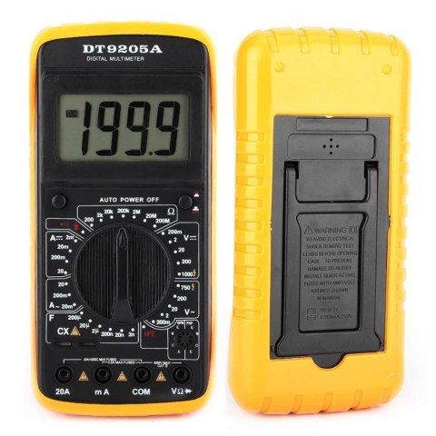 Miernik cyfrowy multimetr prądu LCD AC / DC wolt DT9205A Miernik cyfrowy multimetr prądu LCD AC / DC wolt DT9205A
