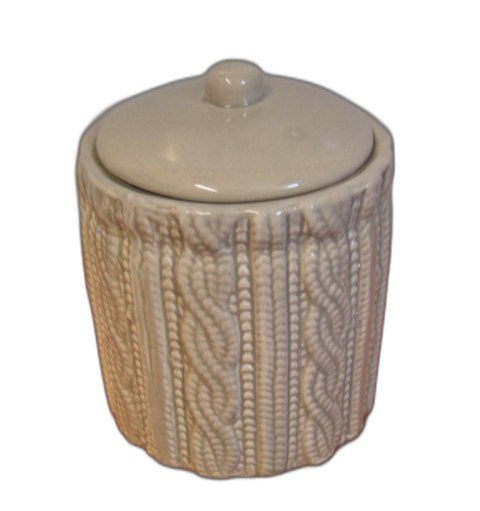 Pojemnik ceramiczny okrągły sweterek Pojemnik ceramiczny okrągły sweterek