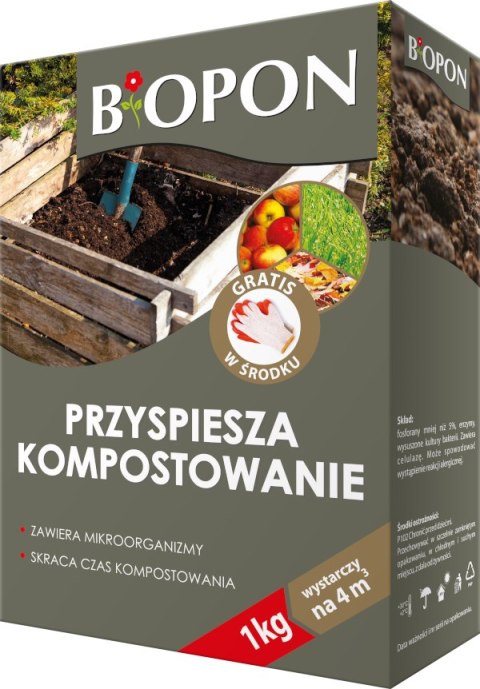 Preparat przyspieszający kompostowanie 1kg BIOPON Preparat przyspieszający kompostowanie 1kg BIOPON