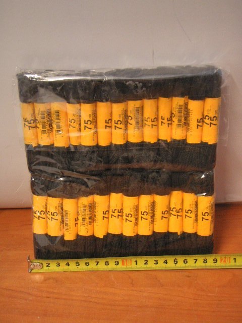 Sznurowadła 25par 75cm czarne grube 1030 Sznurowadła 25par 75cm czarne grube 1030