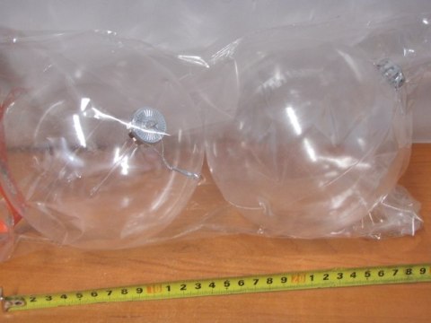 Bombka 2szt. przezroczysta 15cm do zdobienia | XMT-15056 Bombka 2szt. przezroczysta 15cm do zdobienia | XMT-15056