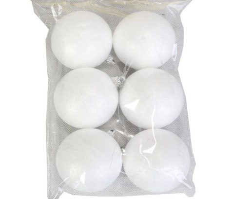 Bombki styropianowe 6cm 6szt. | XE9813 Bombki styropianowe 6cm 6szt. | XE9813