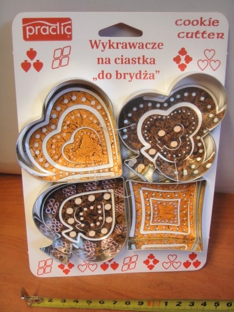 Foremki wykrawacze 4szt. BRYDŻ Foremki wykrawacze 4szt. BRYDŻ