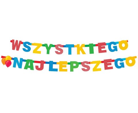 Girlanda WSZYSTKIEGO NAJLEPSZEGO 230 cm Girlanda WSZYSTKIEGO NAJLEPSZEGO 230 cm