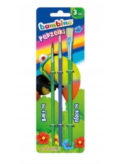 Pędzelki do kleju i farb BAMBINO 3SZT