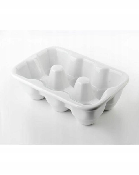 Pojemnik ceram na 6 jajek 16cm biała porcelana | ZD3410 Pojemnik ceram na 6 jajek 16cm biała porcelana | ZD3410