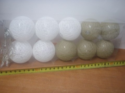 Lampki na baterie 10szt. COTTON BALLS | 475332 Lampki na baterie 10szt. COTTON BALLS | 475332