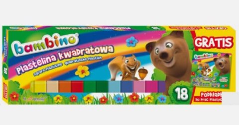 Plastelina 18kol. kwadratowa BAMBINO Plastelina 18kol. kwadratowa BAMBINO
